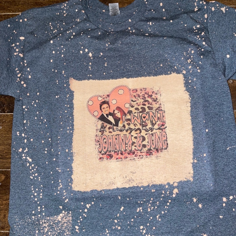 Love Like Johnny & June bleached tshirt
